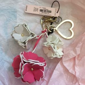 NWT Victoria Secret key chain key fob flowers